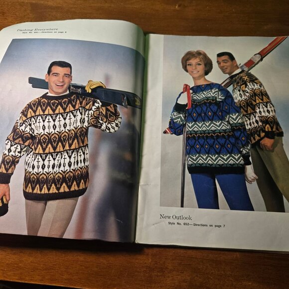 Spinnerin Magazine Volume 166 His and Hers 1963 Knitting patterns Vintage - Picture 4 of 9